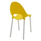 Cadeira Tramontina Elisa Em Polipropileno Amarelo E Alumínio