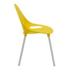 Cadeira Tramontina Elisa Em Polipropileno Amarelo E Alumínio