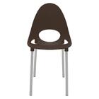 Cadeira Tramontina Elisa Em Polipropileno Marrom E Alumínio
