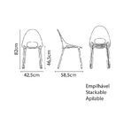 Cadeira Tramontina Elisa Em Polipropileno Preto Com Pernas De