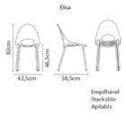 Cadeira Tramontina Elisa Em Polipropileno Vermelho Com Pernas