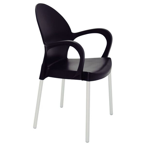 Cadeira Tramontina Grace Empilhável Preto Em Polipropileno Pé