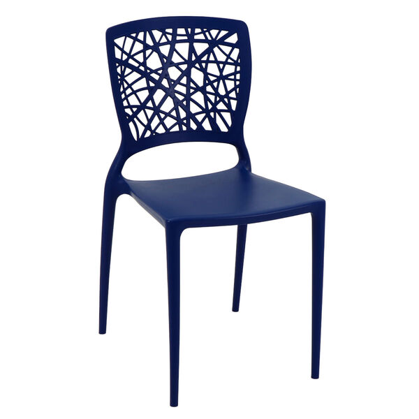 Cadeira Tramontina Joana Azul Yale Em Polipropileno E Fibra D