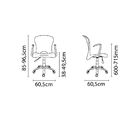 Cadeira Tramontina Jolie Preta Rodízio Braços