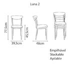 Cadeira Tramontina Luna 2 Caramelo Policarbonato Base Branca