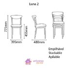 Cadeira Tramontina Luna 2 Caramelo Policarbonato Base Branca