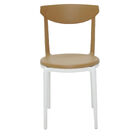 Cadeira Tramontina Luna 2 Caramelo Policarbonato Base Branca