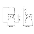 Cadeira Tramontina Maja Sem Braços Base 3d Caramelo Branca