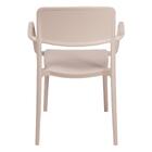 Cadeira Tramontina Marta Com Braços Areia Empilhável Em Polip