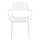Cadeira Tramontina Marta Com Braços Branca Empilhável Em Poli