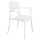 Cadeira Tramontina Marta Com Braços Branca Empilhável Em Poli