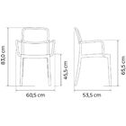 Cadeira Tramontina Marta Com Braços Camurça Empilhável Em Pol