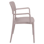 Cadeira Tramontina Marta Com Braços Camurça Empilhável Em Pol