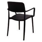 Cadeira Tramontina Marta Com Braços Preta Empilhável Em Polip