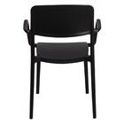 Cadeira Tramontina Marta Com Braços Preta Empilhável Em Polip