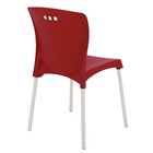 Cadeira Tramontina Mona Vermelha Sem Braços Pernas Anodizadas