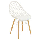 Cadeira Tramontina Philo Branca Poliamida Pernas Madeira