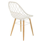 Cadeira Tramontina Philo Branca Poliamida Pernas Madeira