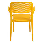 Cadeira Tramontina Serena Com Braços Amarela Empilhável Em Po