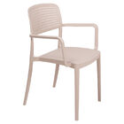 Cadeira Tramontina Serena Com Braços Areia Empilhável Em Poli