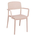 Cadeira Tramontina Serena Com Braços Areia Empilhável Em Poli