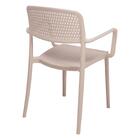 Cadeira Tramontina Serena Com Braços Areia Empilhável Em Poli