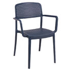 Cadeira Tramontina Serena Com Braços Azul Navy Empilhável Em