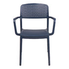 Cadeira Tramontina Serena Com Braços Azul Navy Empilhável Em