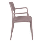 Cadeira Tramontina Serena Com Braços Camurça Empilhável Em Po