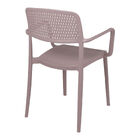 Cadeira Tramontina Serena Com Braços Camurça Empilhável Em Po