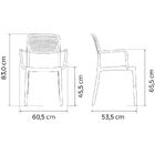 Cadeira Tramontina Serena Com Braços Camurça Empilhável Em Po