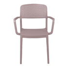 Cadeira Tramontina Serena Com Braços Camurça Empilhável Em Po