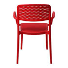 Cadeira Tramontina Serena Com Braços Vermelho Empilhável Em P