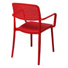 Cadeira Tramontina Serena Com Braços Vermelho Empilhável Em P