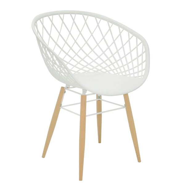 Cadeira Tramontina Sidera Branca Poliamida Pernas Madeira