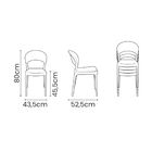 Cadeira Tramontina Sissi Encosto Fechado Preto Eco Reciclado