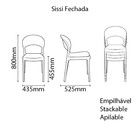 Cadeira Tramontina Sissi Encosto Fechado Preto Eco Reciclado