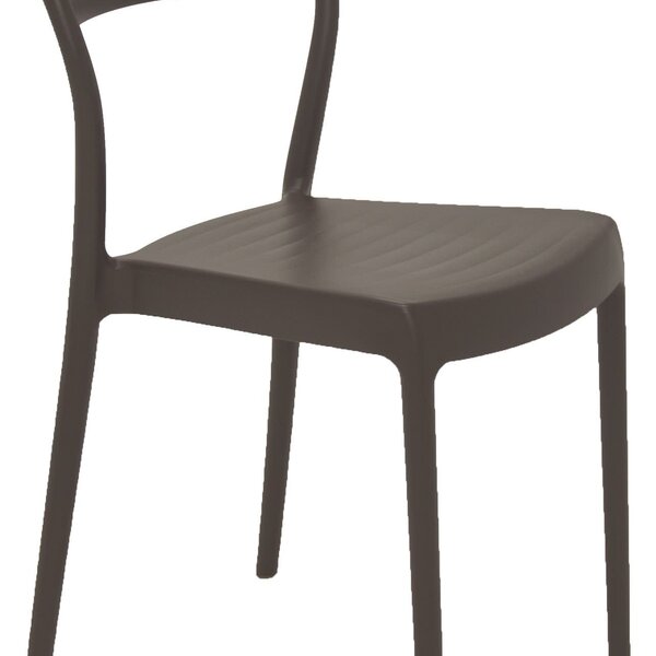 Cadeira Tramontina Sissi Encosto Vazado Marrom Eco Reciclado