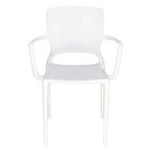 Cadeira Tramontina Sofia Brancas Braços Encosto Fechado Fibra