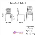 Cadeira Tramontina Sofia Infantil Em Polipropileno E Fibra De