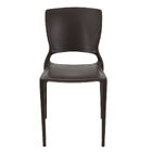 Cadeira Tramontina Sofia Marrom Com Encosto Fechado Em Polipr