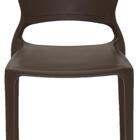 Cadeira Tramontina Sofia Marrom Com Encosto Fechado Em Polipr