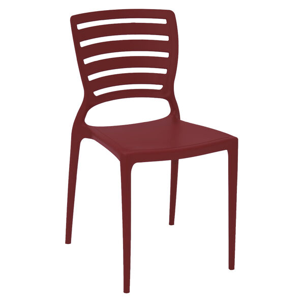 Cadeira Tramontina Sofia Marsala Encosto Vazado Horizontal Em