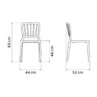 Cadeira Tramontina Sofia Preta Encosto Vazado Vertical Em Pol