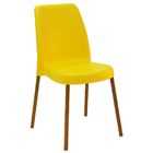 Cadeira Tramontina Vanda Em Polipropileno Amarelo Com Pernas