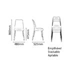 Cadeira Tramontina Vanda Em Polipropileno Branco Com Pernas D