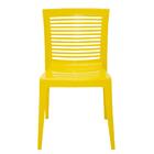 Cadeira Tramontina Victória Amarela Sem Braços Com Encosto Va