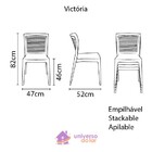 Cadeira Tramontina Victória Amarela Sem Braços Com Encosto Va