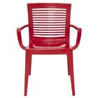 Cadeira Tramontina Victória Vermelha Braços Encosto Vazado Ho