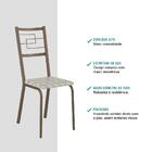 Cadeira Tubo Bronze Tecido Estampado Carraro